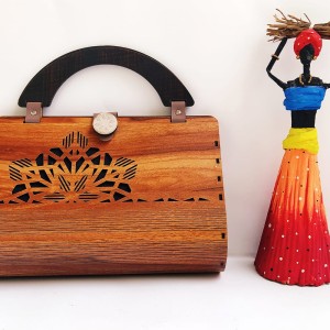 Purse Clutch Bag Wooden Purse Ladies wallet, Light Weight Unique Purse Handbags for woman,